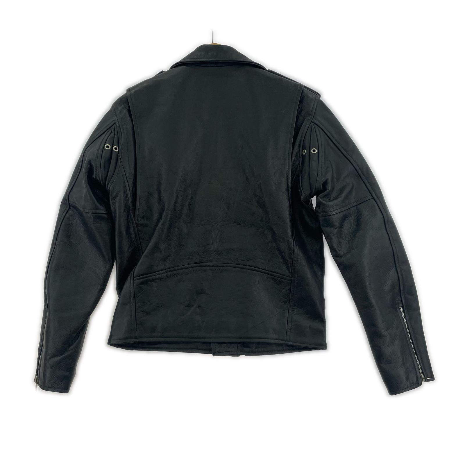 レザージャケット HORN WORKS 牛革 ライダースジャケット M M ブラック