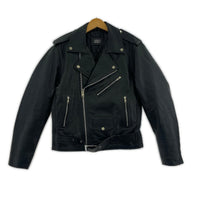 レザージャケット HORN WORKS 牛革 ライダースジャケット M M ブラック