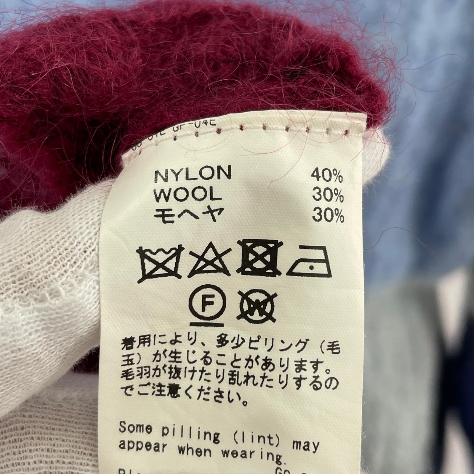 ニット 22SS NANA Mohair Border Knit 青紫 F マルチカラー
