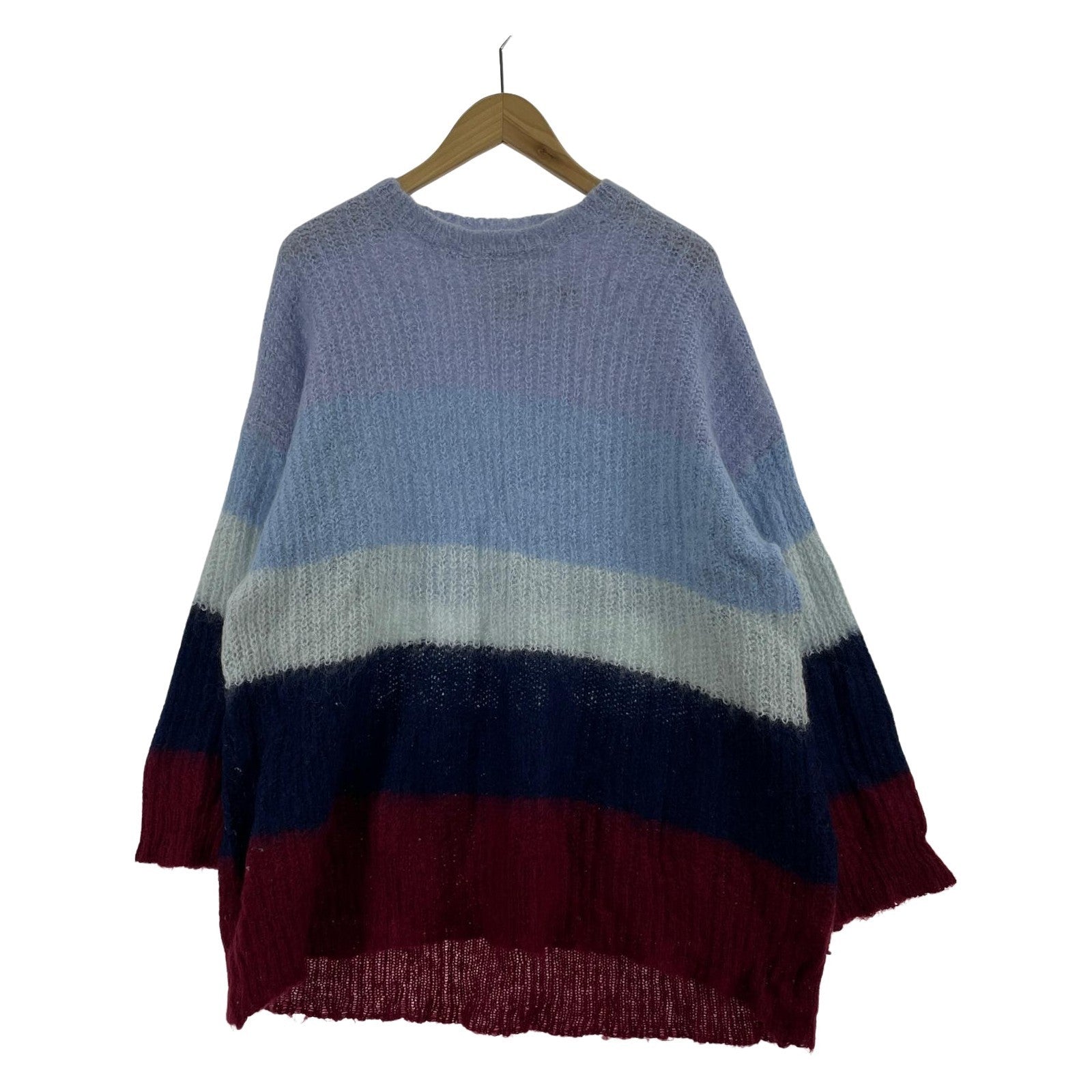 ニット 22SS NANA Mohair Border Knit 青紫 F マルチカラー