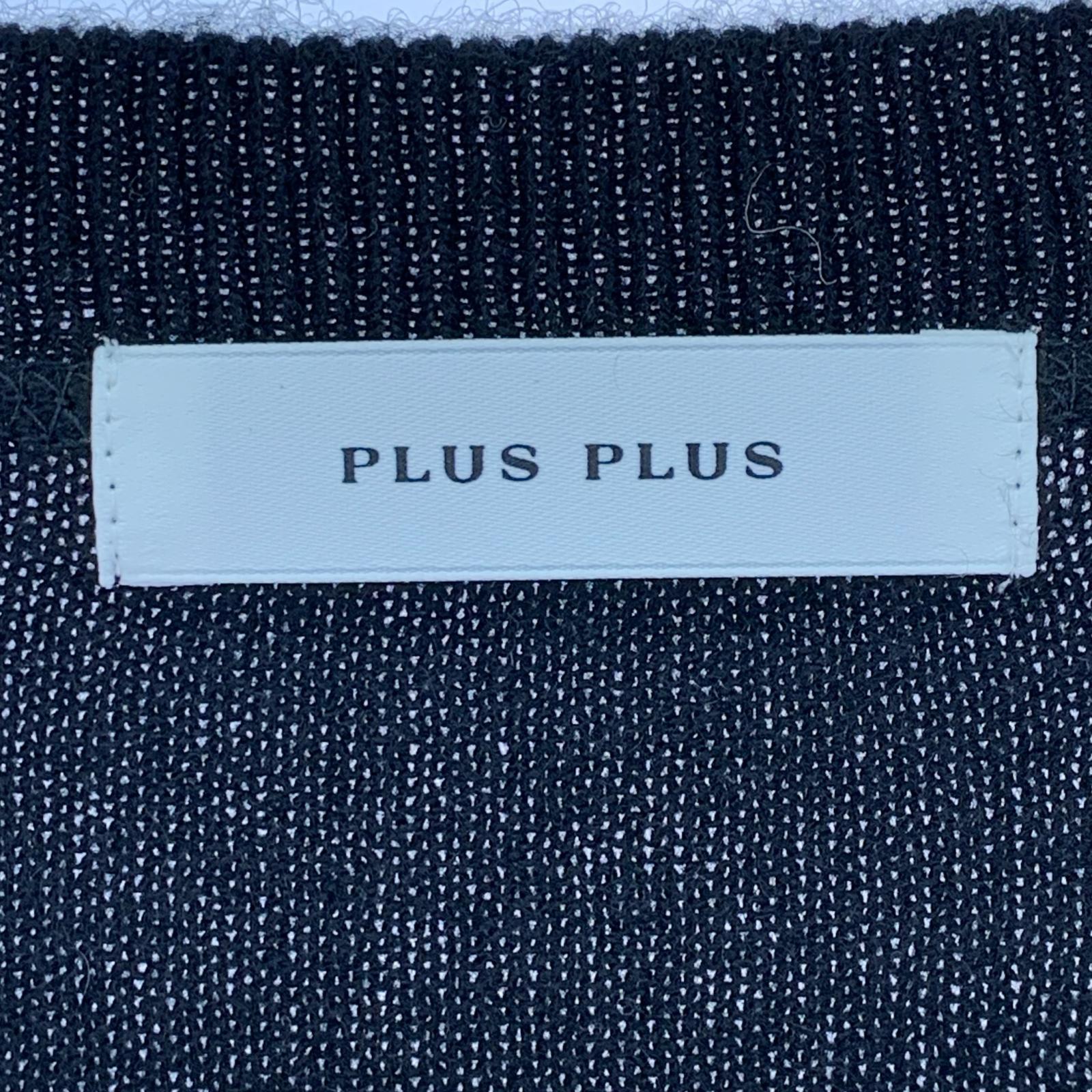ニット PLUS PLUS カシミヤジャガード/ブラック ブラック