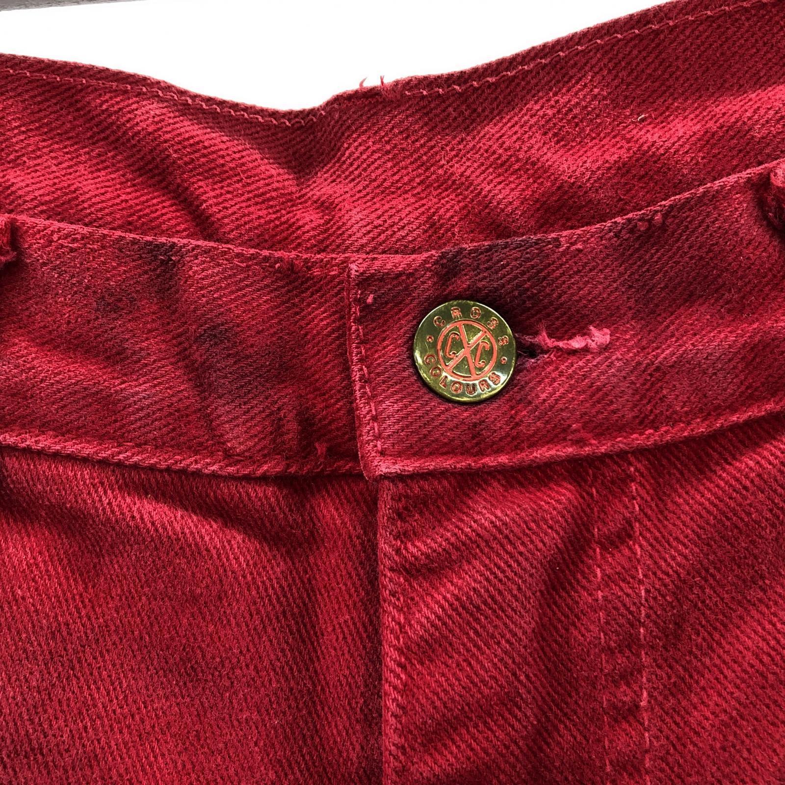 パンツ 90s CROSS COLOURS Buggy Pants W34 34 レッド