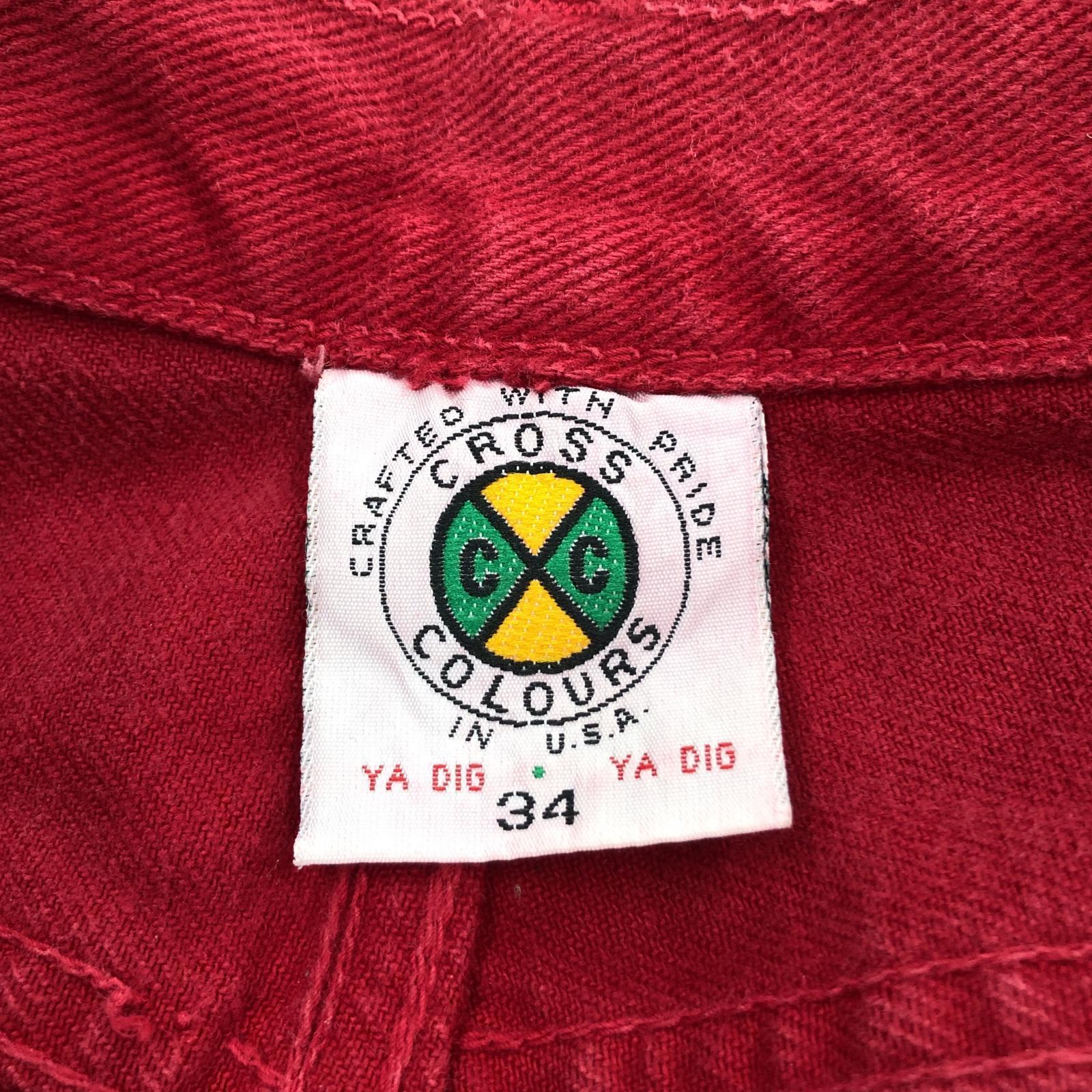 パンツ 90s CROSS COLOURS Buggy Pants W34 34 レッド