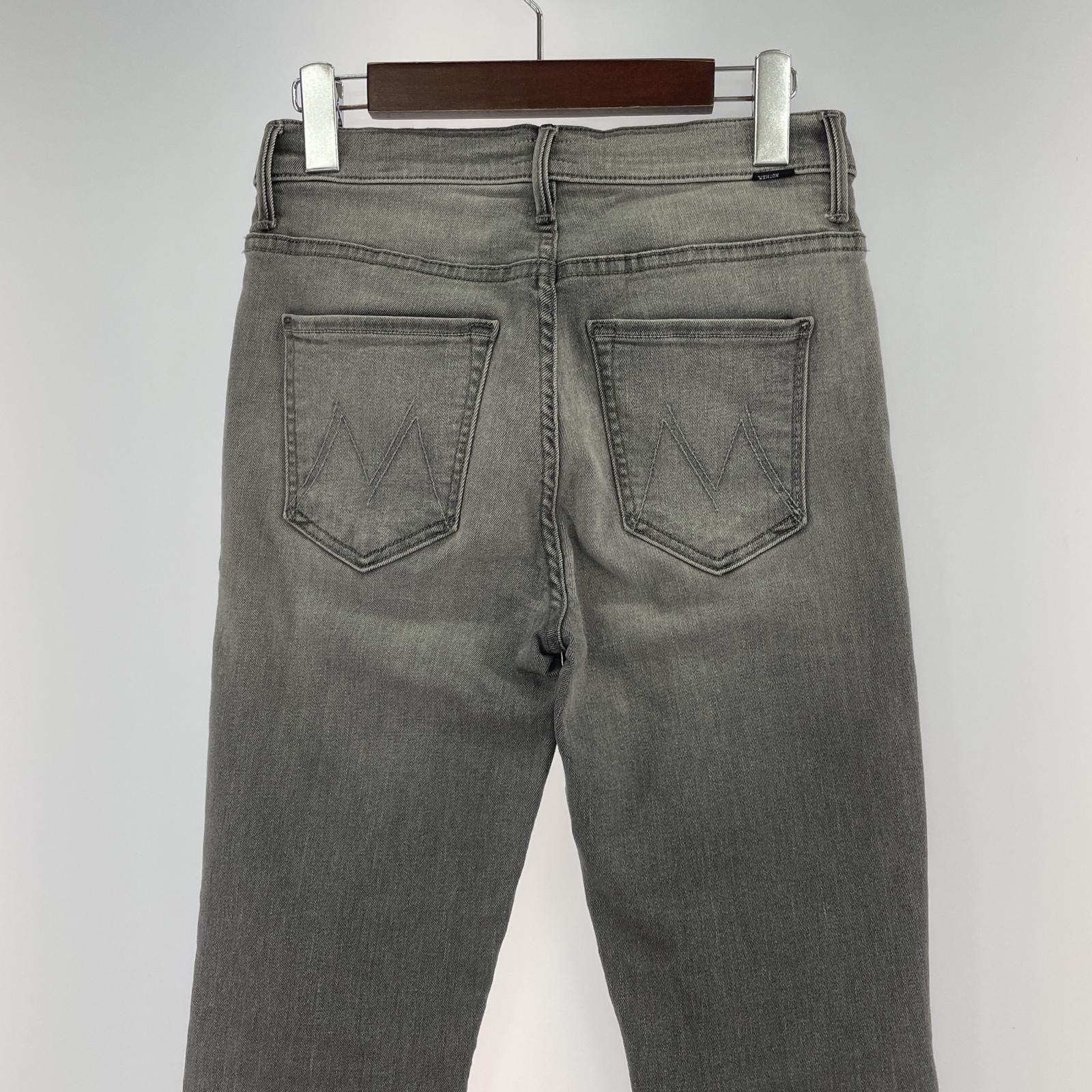 デニムパンツ INSIDER CROP STEP FRAY ブラック