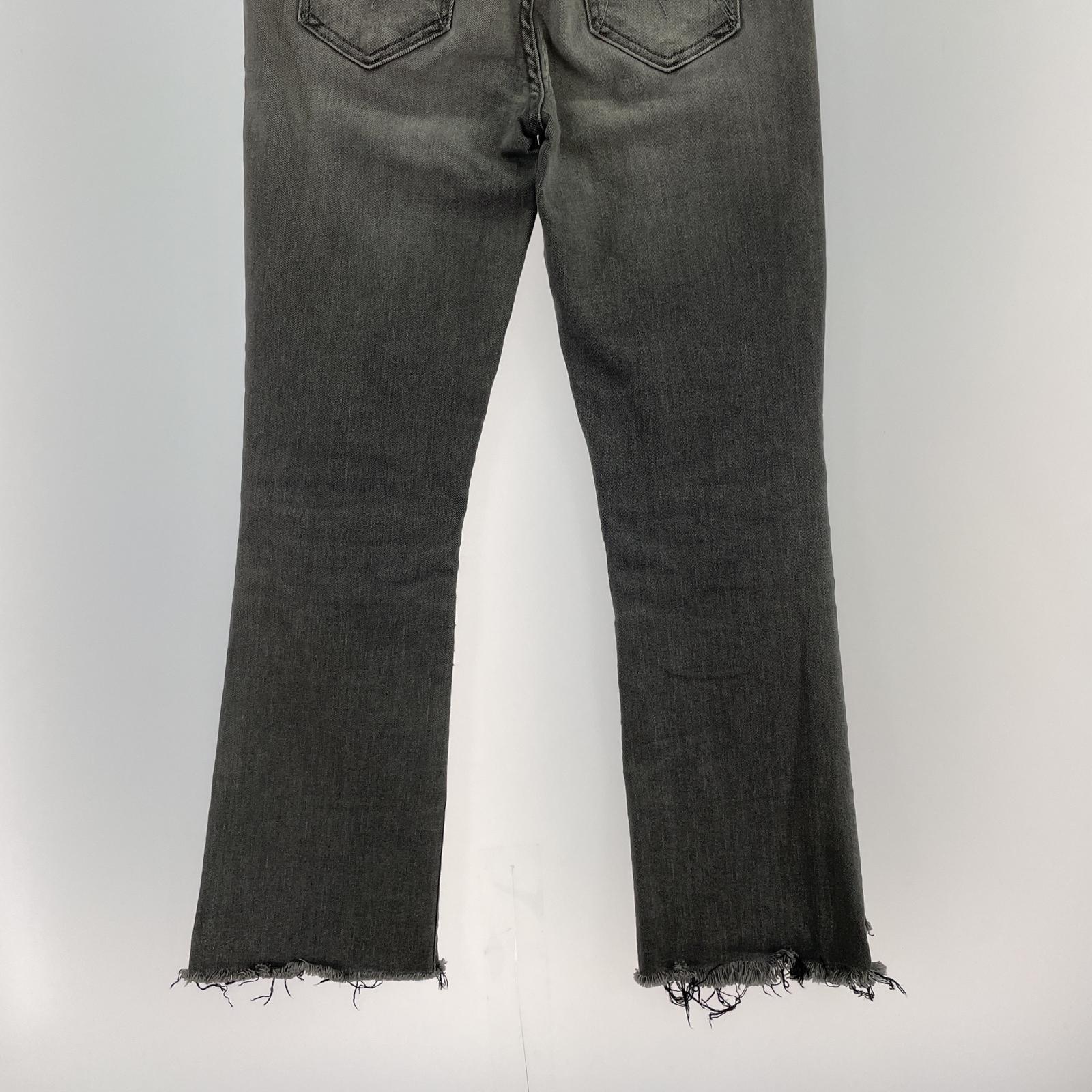 デニムパンツ INSIDER CROP STEP FRAY ブラック