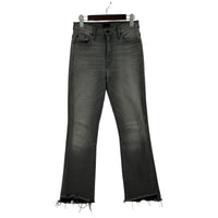 デニムパンツ INSIDER CROP STEP FRAY ブラック