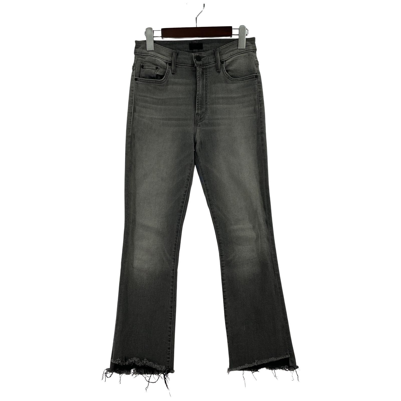 デニムパンツ INSIDER CROP STEP FRAY ブラック