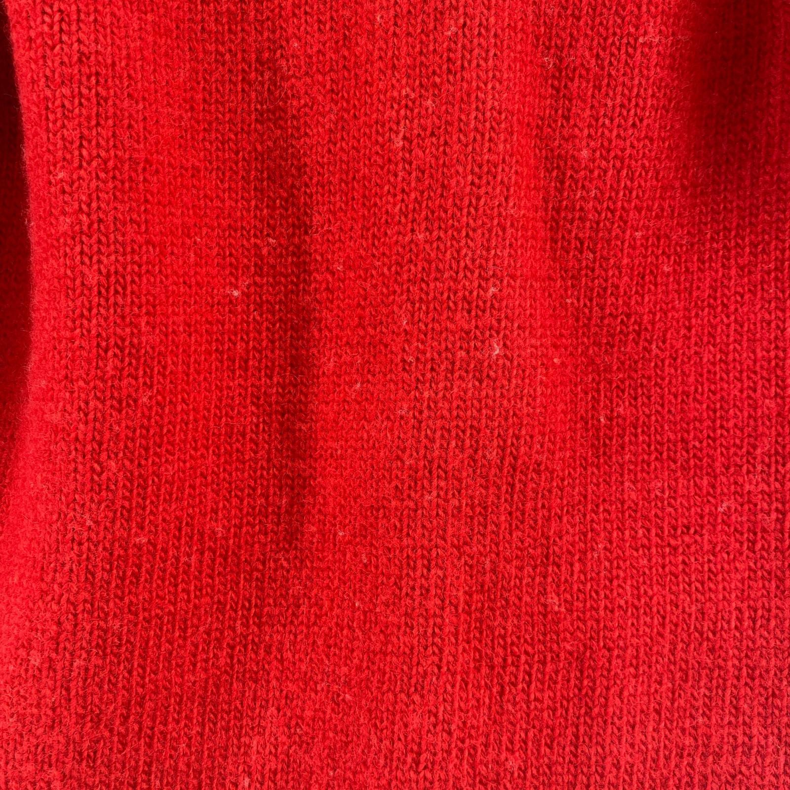 カーディガン ダッフル ニット 赤 (F) フリー レッド