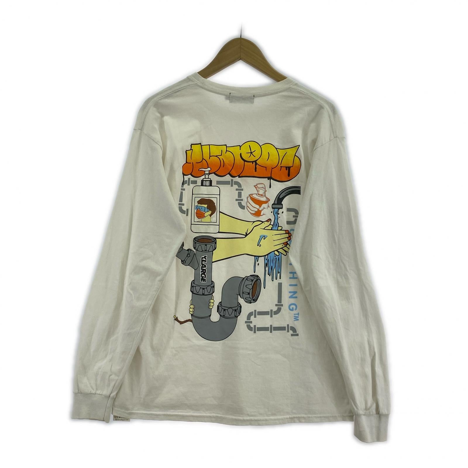 長袖Tシャツ 白 (M)