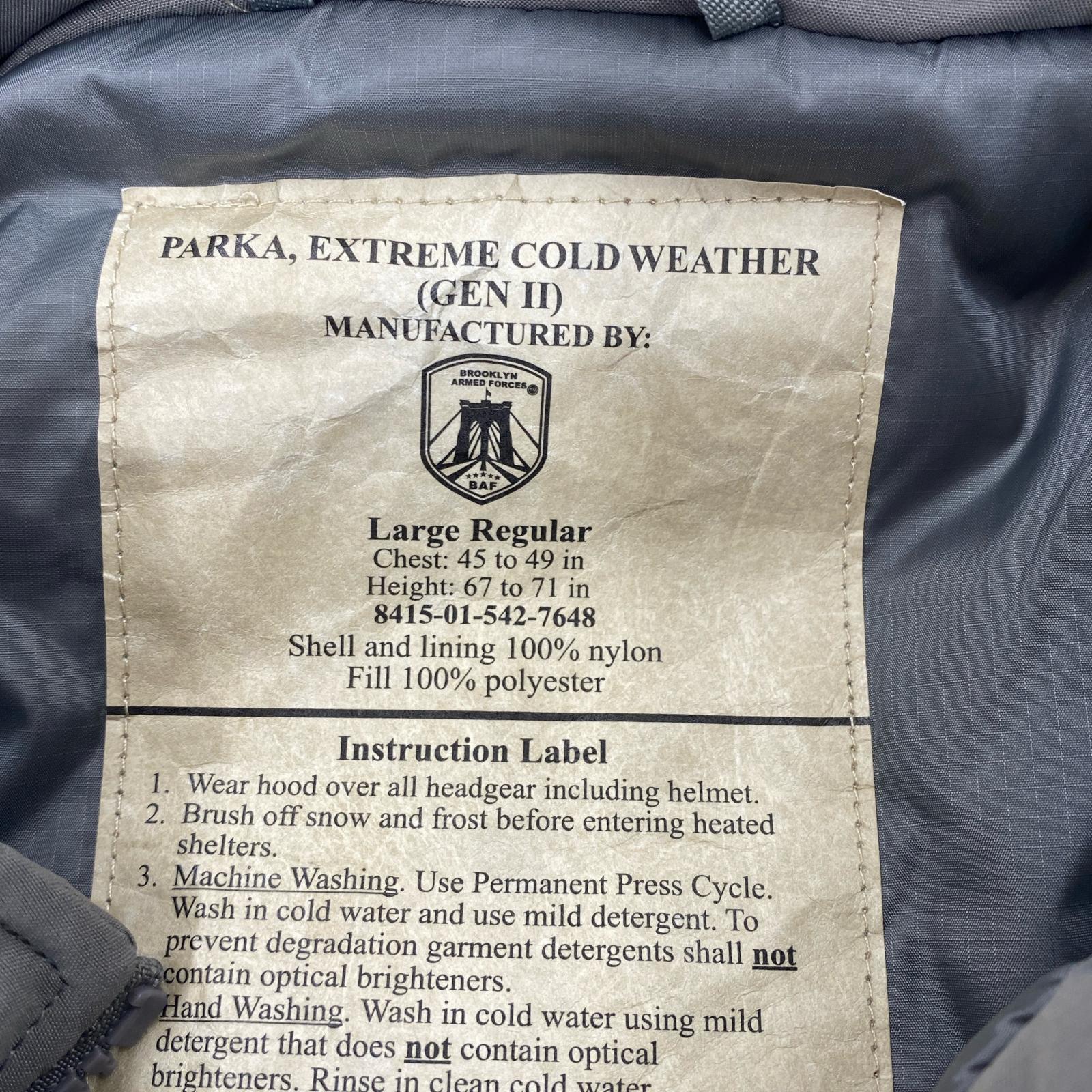 ジャケット Captains Helm Level7 P.C.U PRIMALOFT MONSTER PARKA L-R セージ グレー