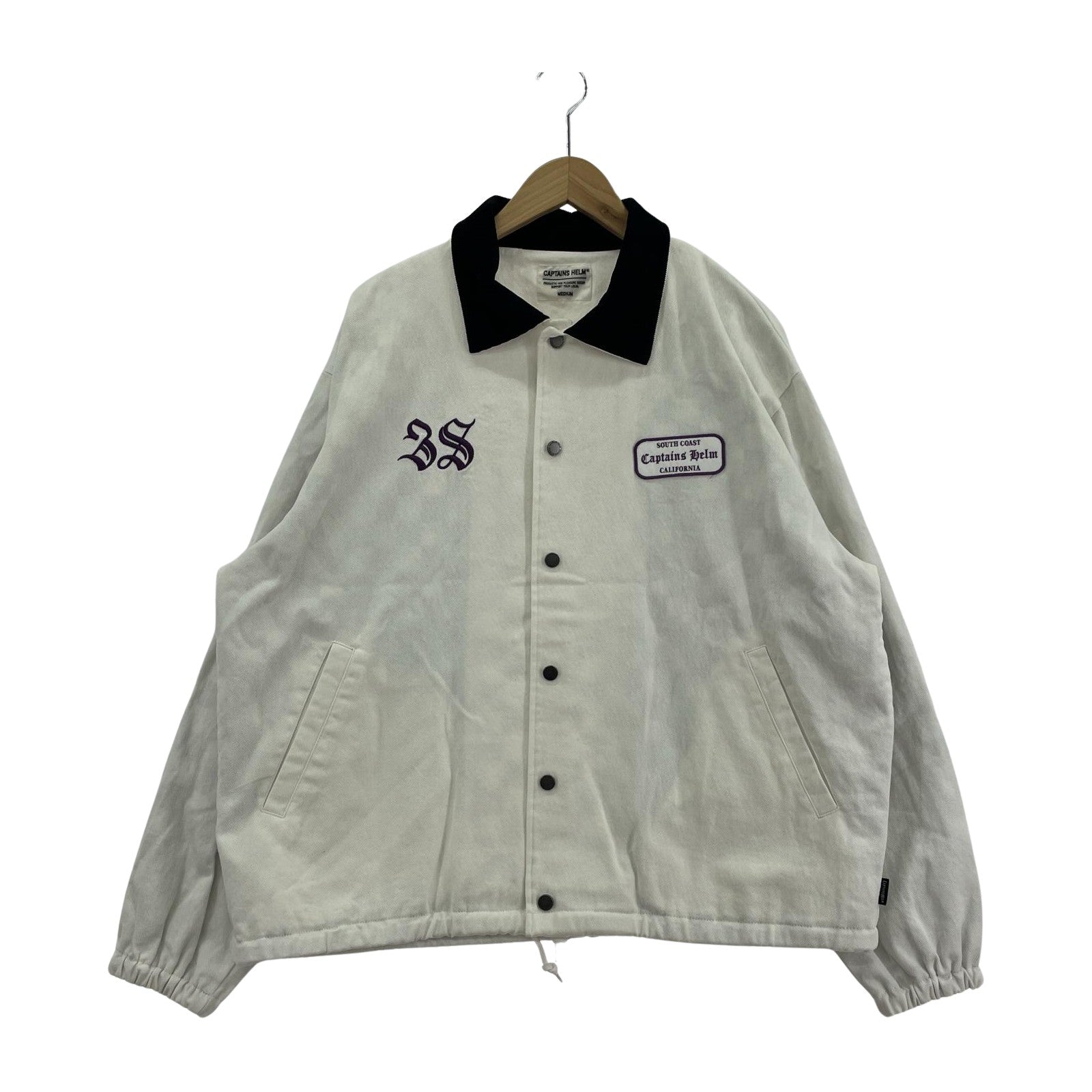 ジャケット Captains Helm LOGO DENIM COACH JACKET ロゴデニムコーチジャケット M ホワイト M ホワイト