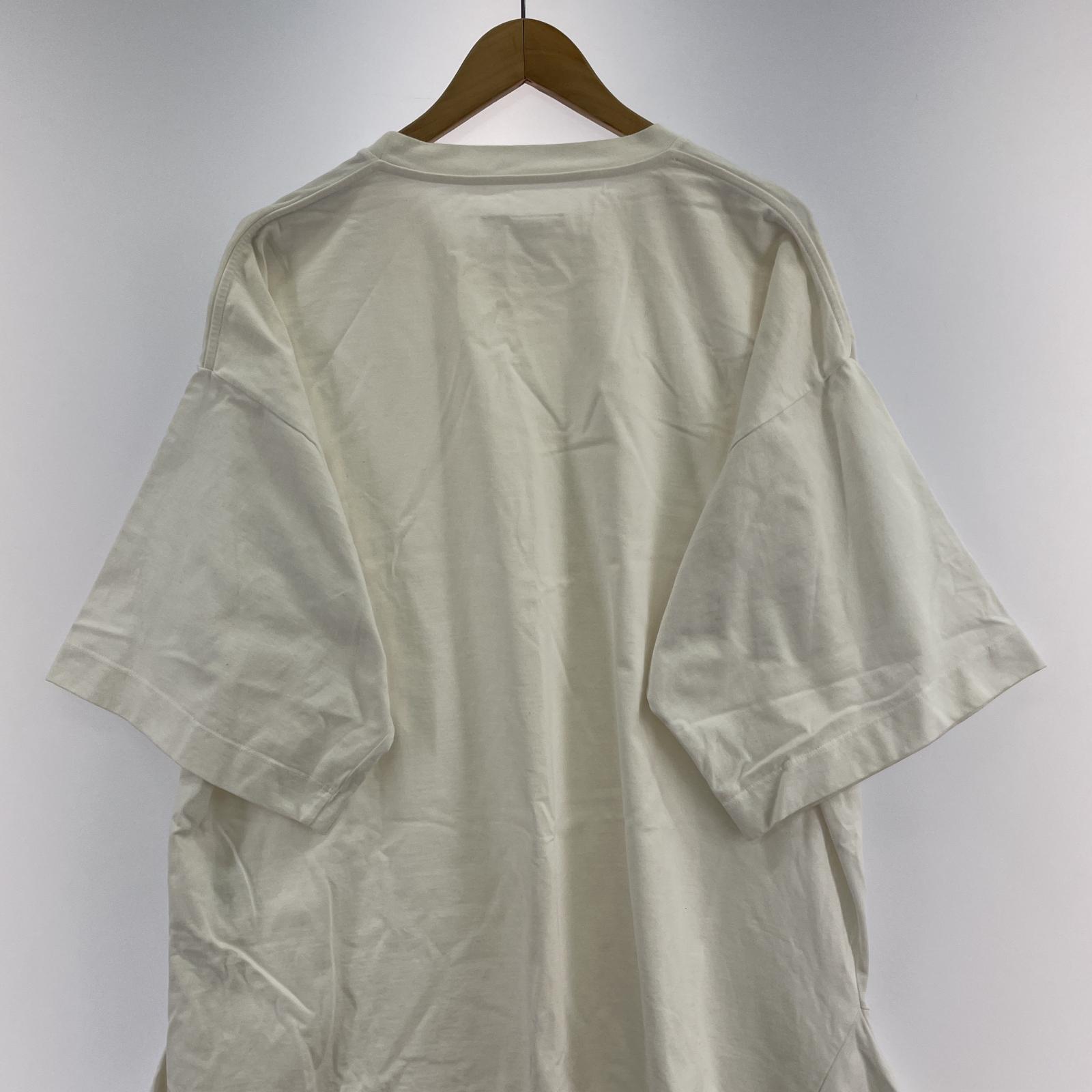 半袖シャツ 19SS ビッグシルエットアシンメトリーワンピース WHT S ホワイト