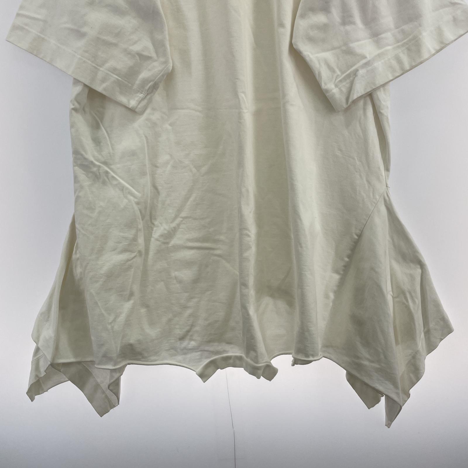 半袖シャツ 19SS ビッグシルエットアシンメトリーワンピース WHT S ホワイト