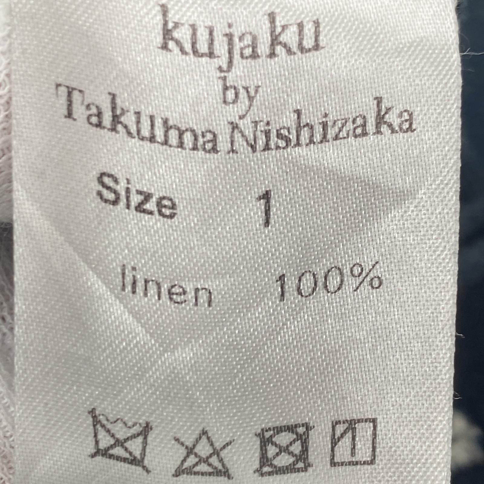 パンツ kujaku ストライプ リネンパンツ 1 グレー×ブラック 1