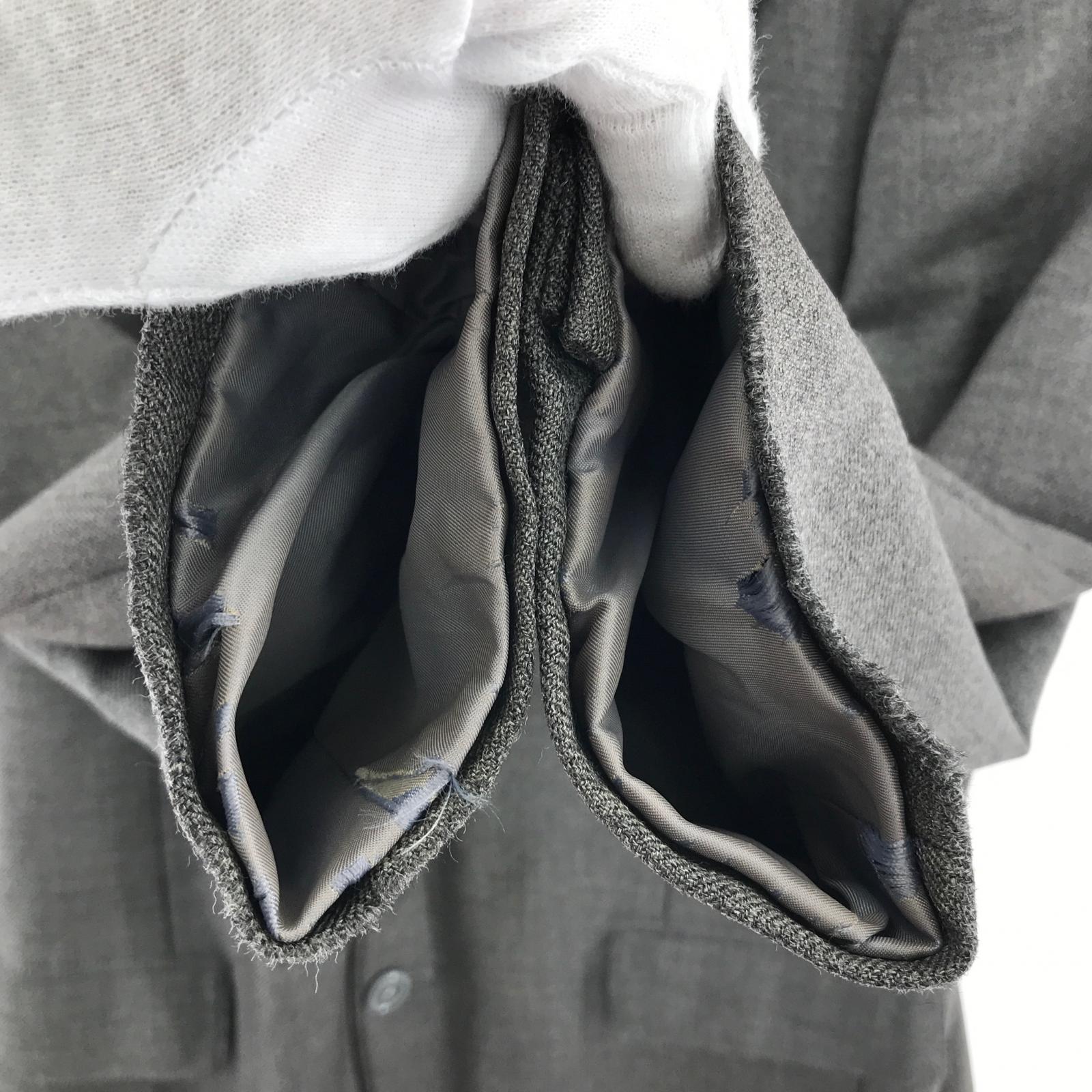 テーラードジャケット ヘリンボーン ウール GRY グレー