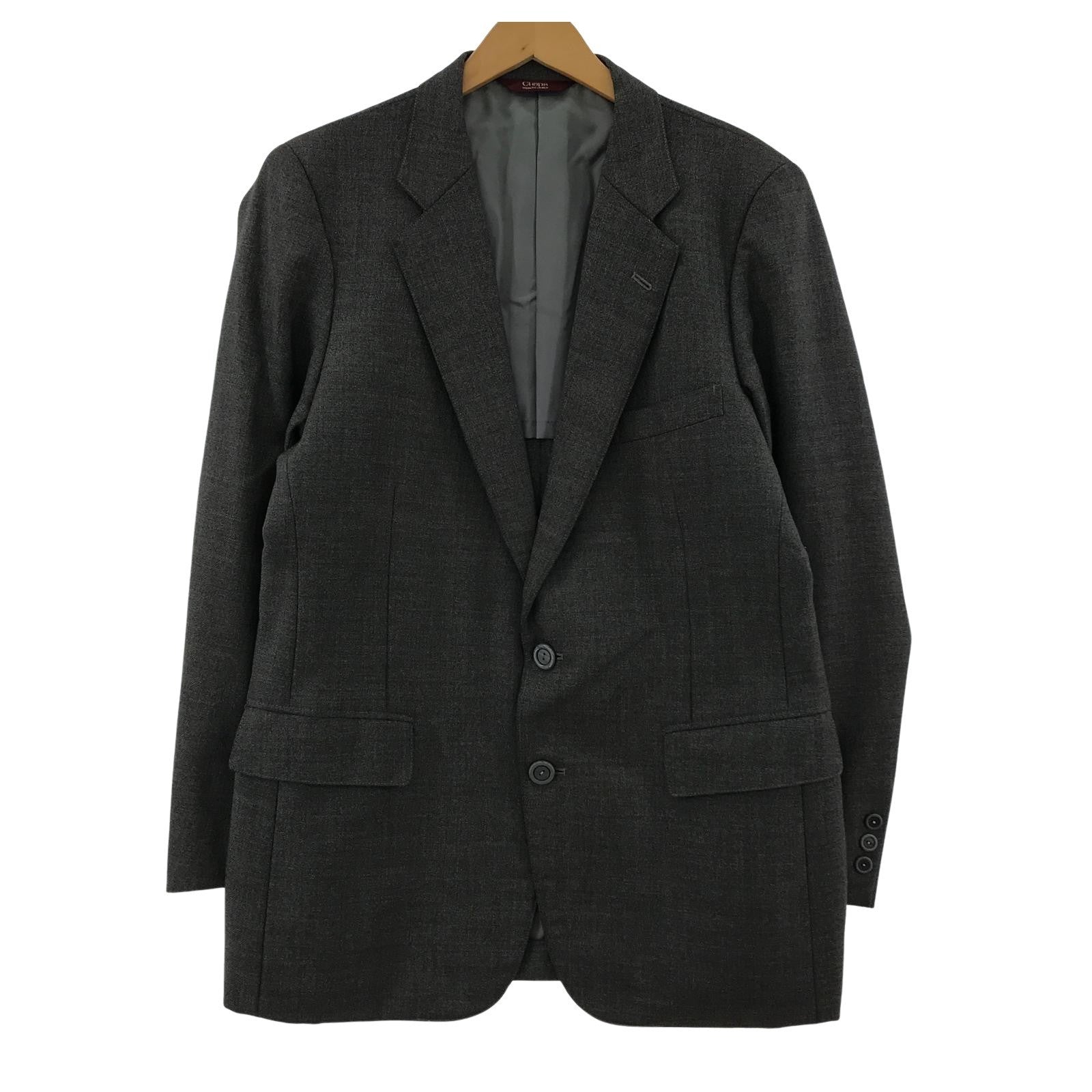 テーラードジャケット ヘリンボーン ウール GRY グレー