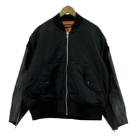 ジャケット 24AW 袖レザー MA-1 (2) UC2D9205 ブラック