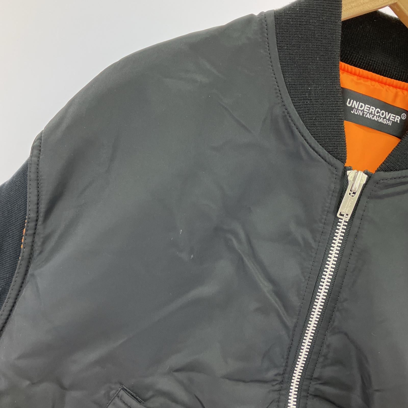 ジャケット 24AW 袖レザー MA-1 (2) UC2D9205 ブラック