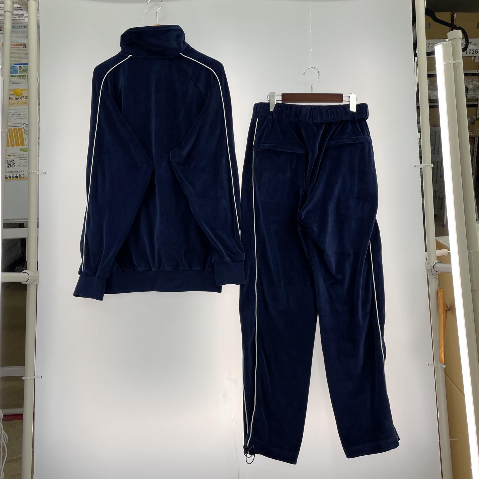 セットアップ dawn of proof ベロア セットアップ L ネイビー