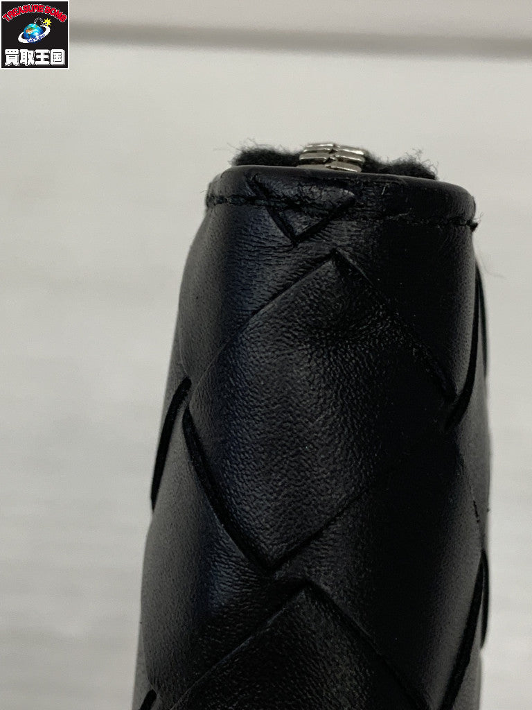 イントレチャート 黒 ラウンドジップ 財布 黒