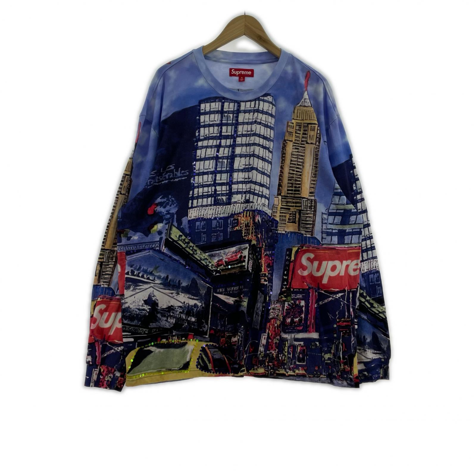 長袖Tシャツ Supreme 25SS Skyline Sequin L/S Top DAY (XL) ブルー