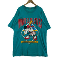 半袖Tシャツ ミニーベースボールプリント 緑(-)