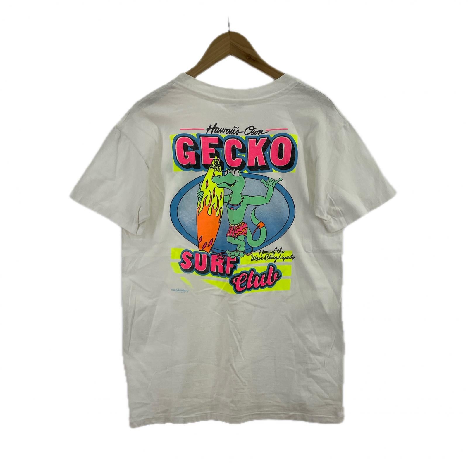 半袖Tシャツ 80~90s USA製 GECKO SURF(M)白 M ホワイト