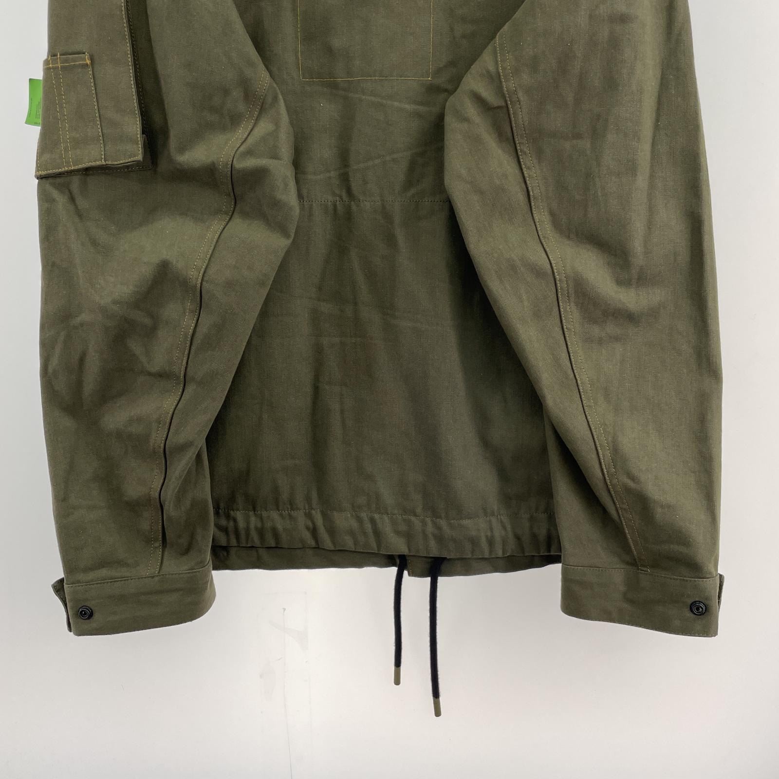 ミリタリージャケット SLANTED POCKET OVERSHIRT XL カーキ