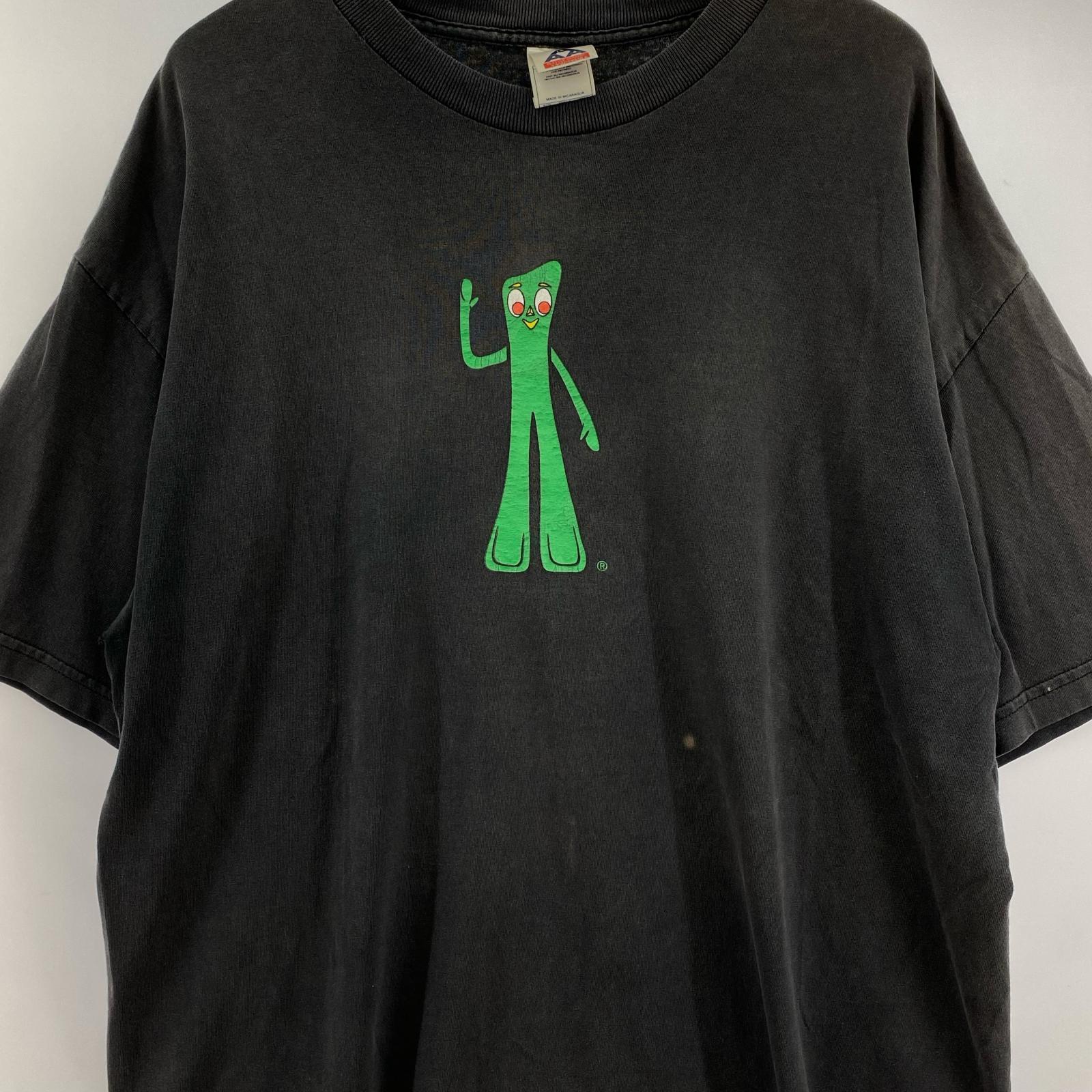 半袖Tシャツ 00s Gumby キャラクタープリントTee XL ブラック ブラック