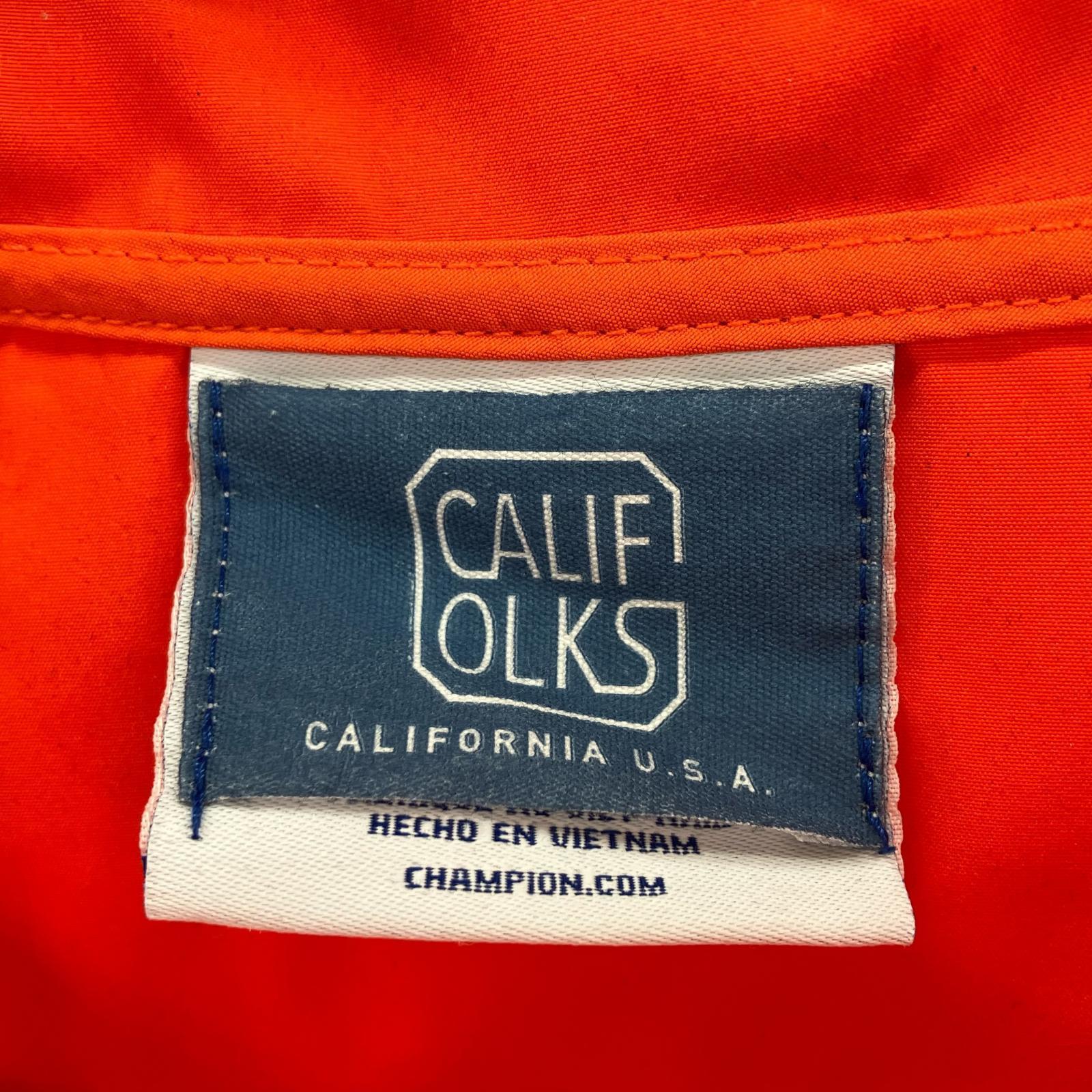 パーカー CALIFORKS×Champion Packable Anorak パッカブルアノラックパーカー XL オレンジ オレンジ