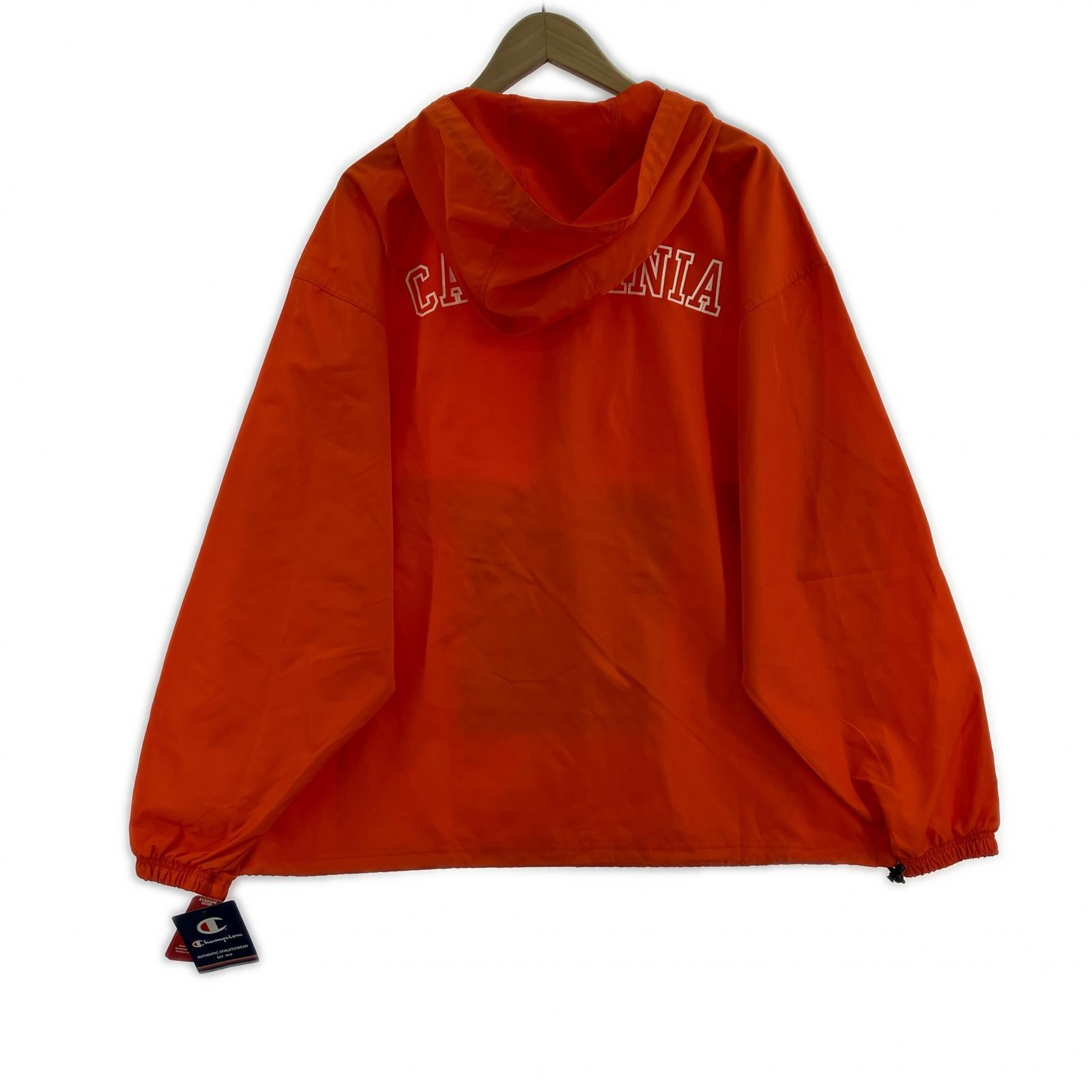 パーカー CALIFORKS×Champion Packable Anorak パッカブルアノラックパーカー XL オレンジ オレンジ