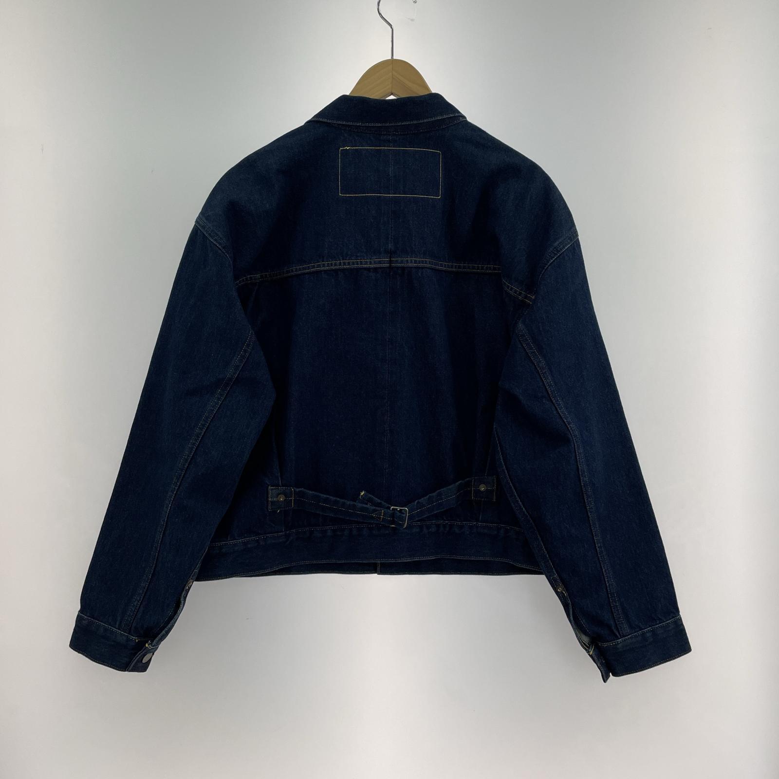 デニムジャケット ×BEAMS WIDE DENIM JACKET S S ネイビー