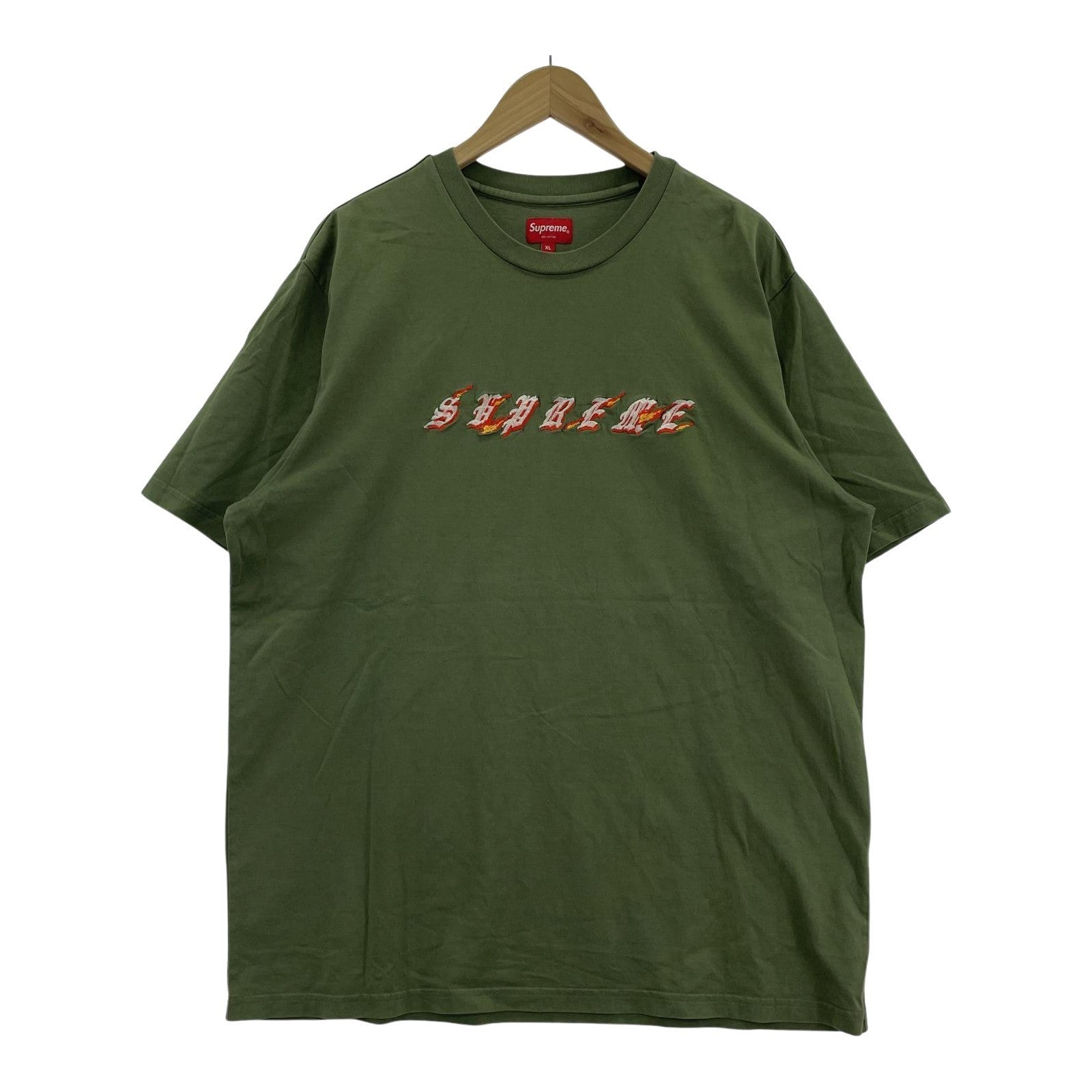 半袖Tシャツ 22SS Flames Tee XL グリーン