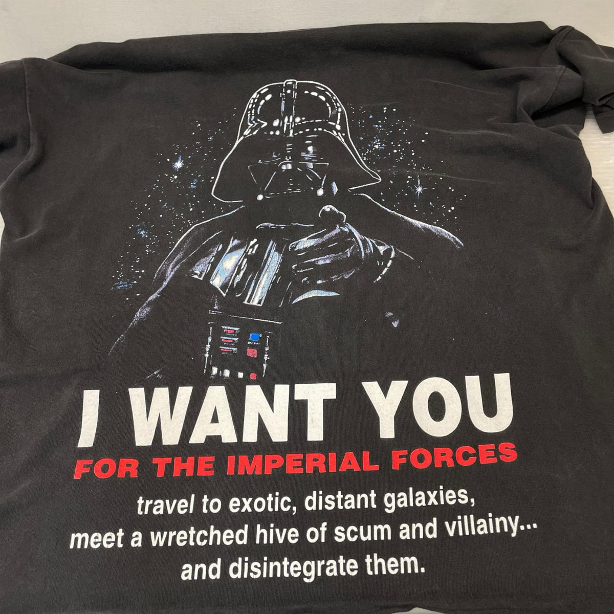半袖Tシャツ star wars ダース・ベイダー I WANT YOU パロディTシャツ 1997年 STAR WARSタグ L