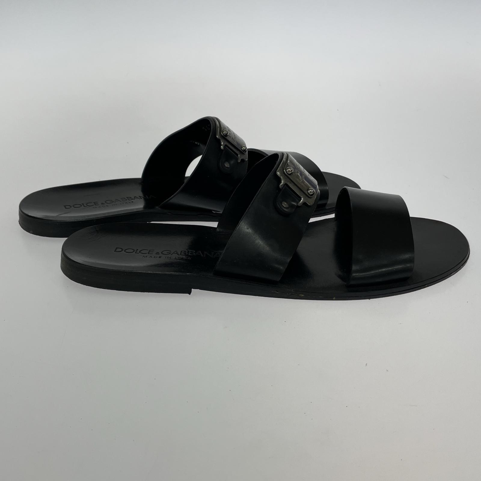 サンダル レザー Size9 1/2 BLK ブラック
