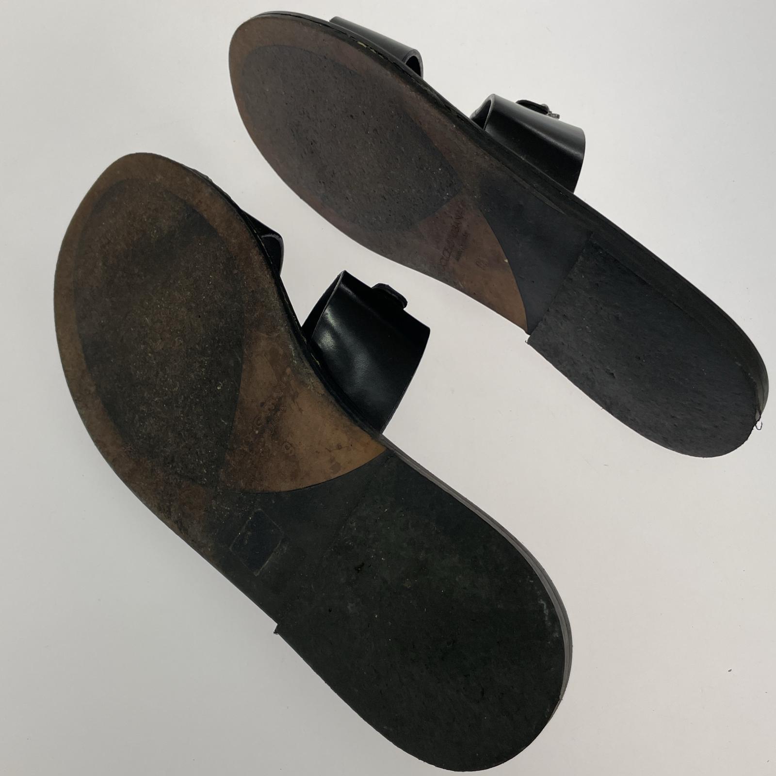 サンダル レザー Size9 1/2 BLK ブラック