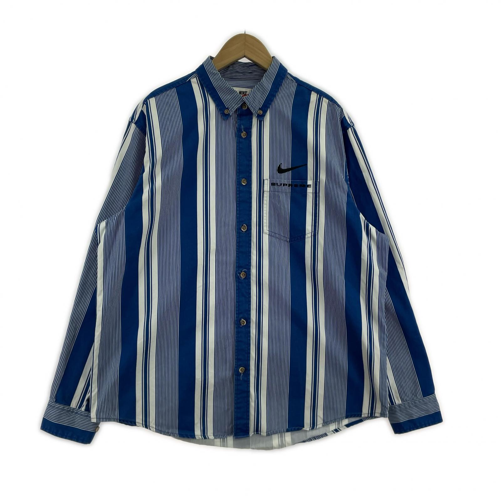 長袖シャツ ×NIKE 21SS Cotton Twill Shirt M M ブルー