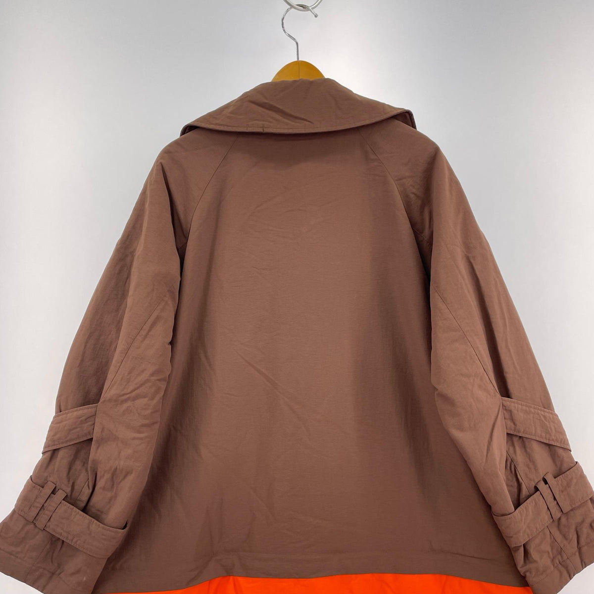 その他アウター hume ツートン ナイロンダッフルコート ブラウン