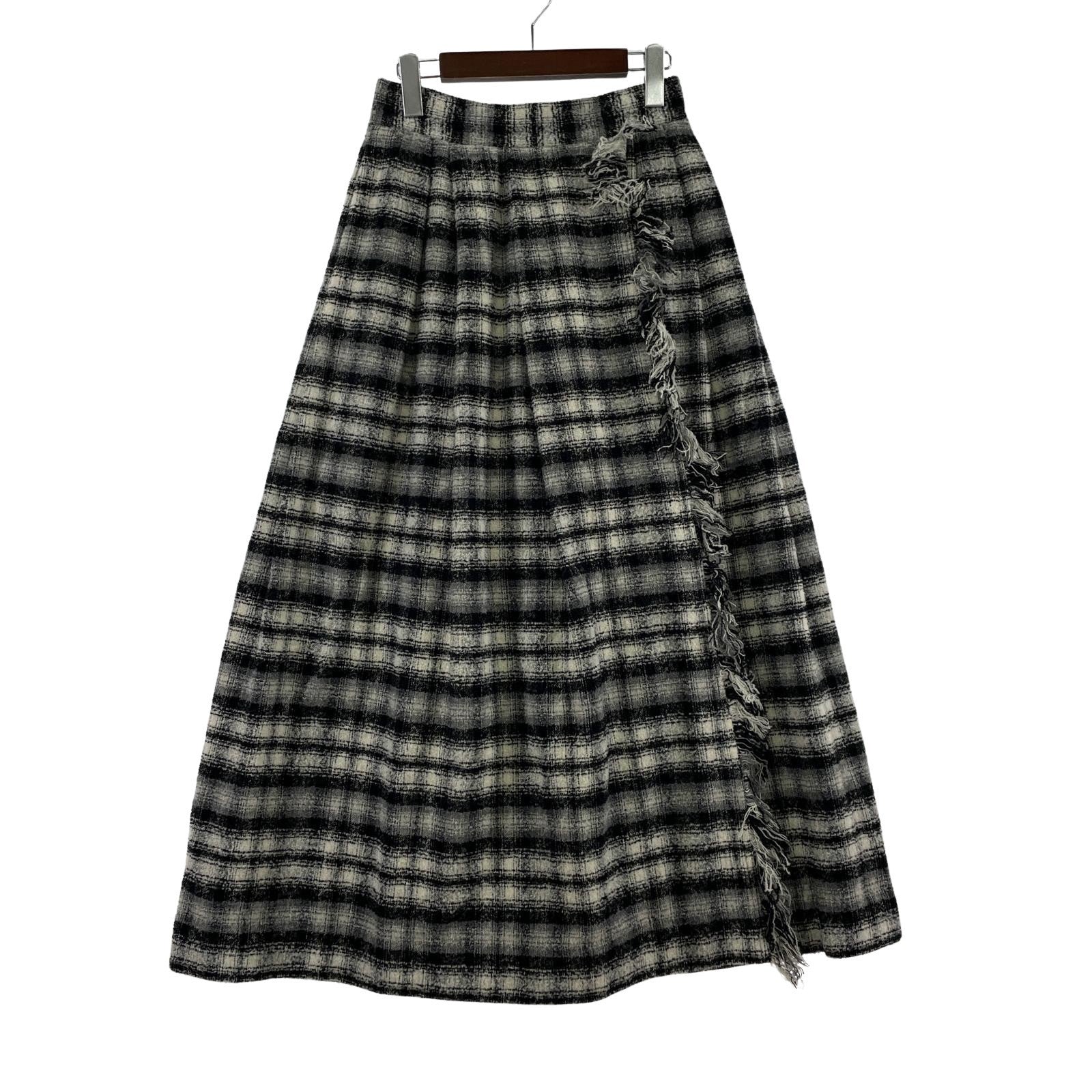 ロングスカート Mfil スカート 192-12213 白黒グレー 38