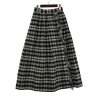ロングスカート Mfil スカート 192-12213 白黒グレー 38