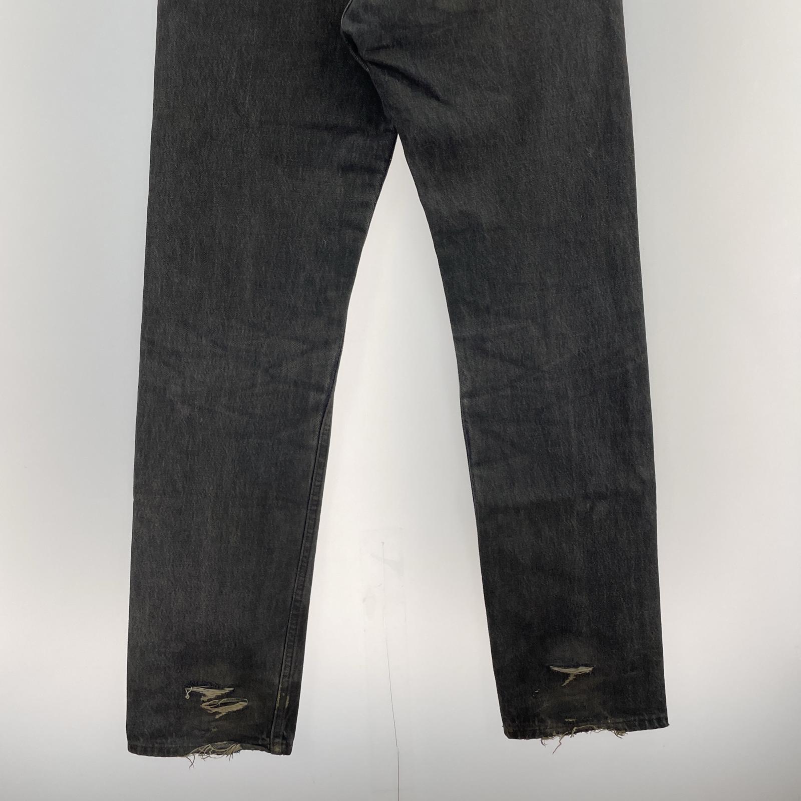 デニムパンツ 80s USA製 501-0658 先染めブラックデニムパンツ 30 ブラック