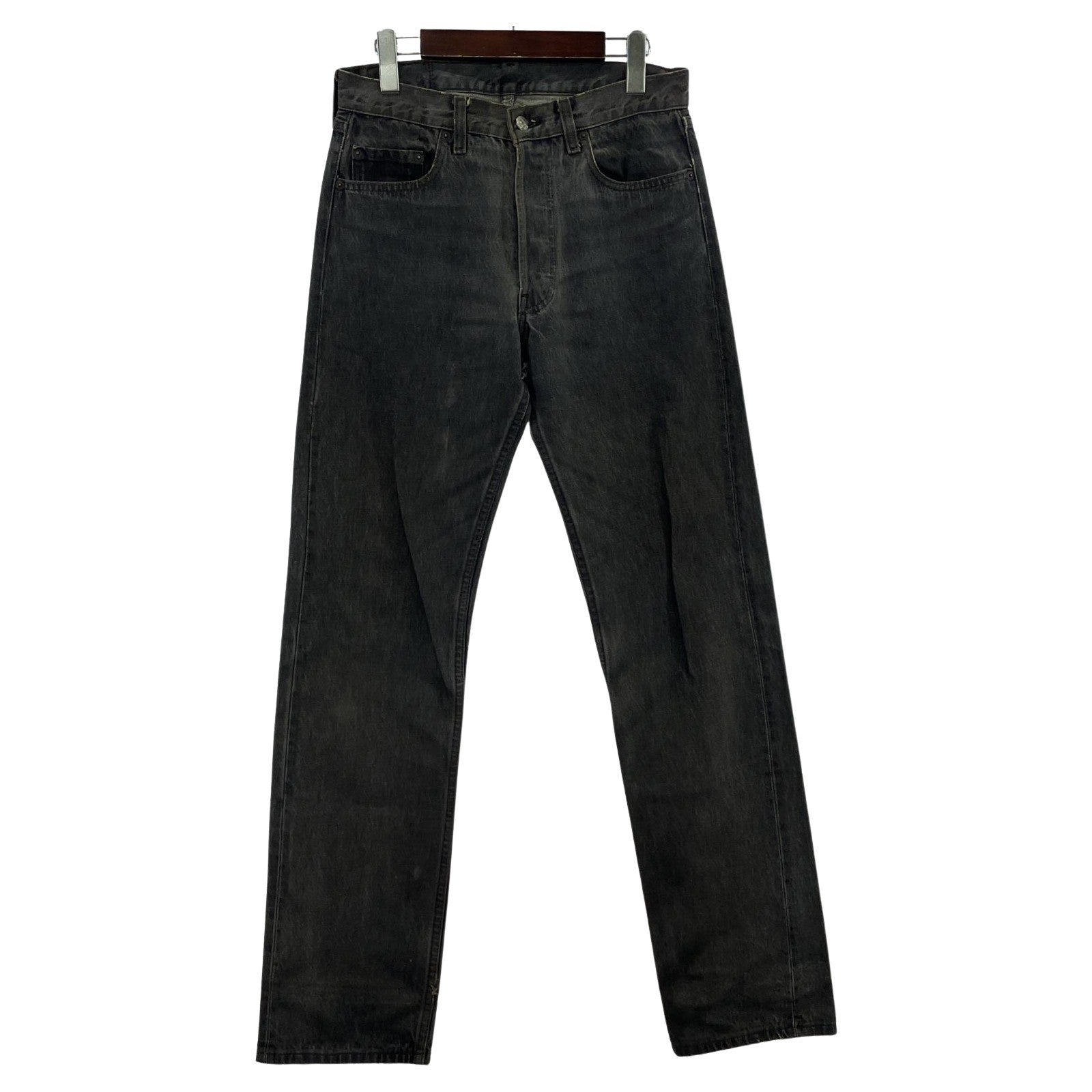 デニムパンツ 80s USA製 501-0658 先染めブラックデニムパンツ 30 ブラック