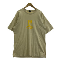 半袖Tシャツ 90s 紺タグ イエロープリント USA製 Tシャツ (L) L ベージュ