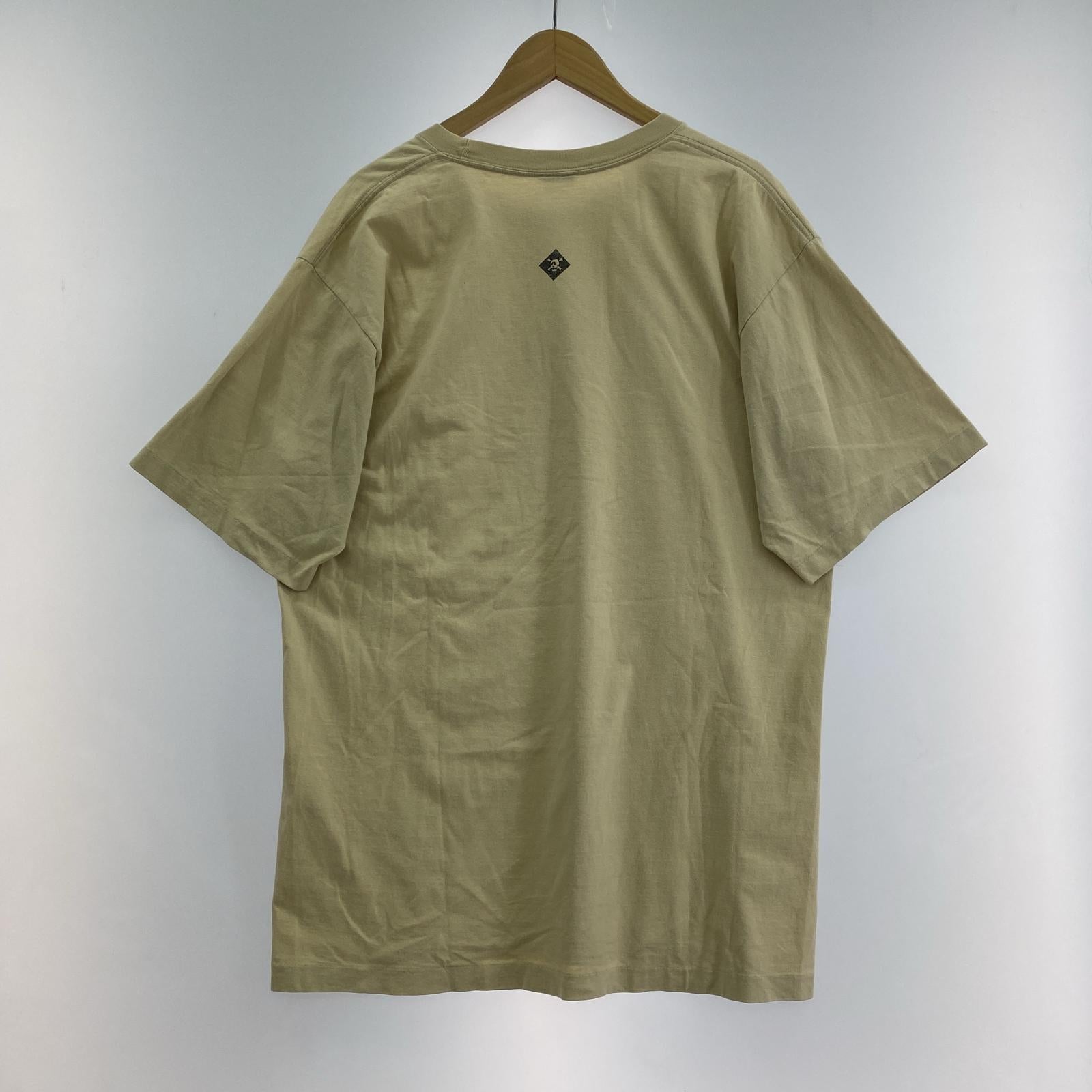 半袖Tシャツ 90s 紺タグ イエロープリント USA製 Tシャツ (L) L ベージュ