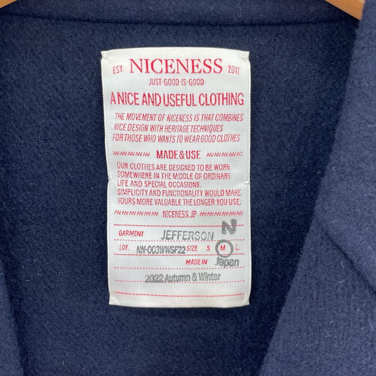 その他アウター 22AWJEFFERSON 比翼チェスターコート M ネイビー M