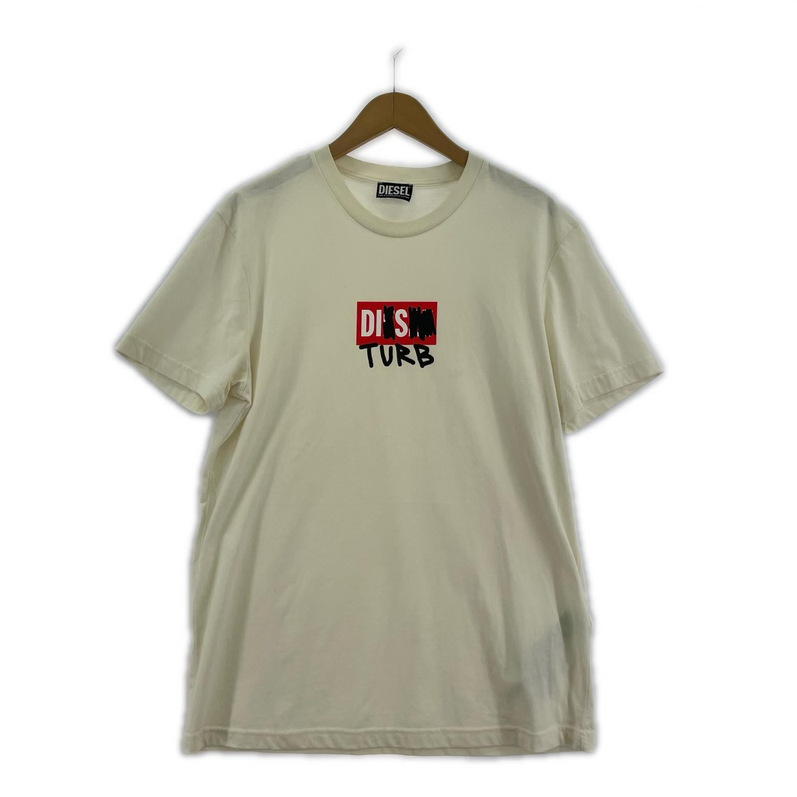 半袖Tシャツ DISTURB プリントS/Sカットソー 白 (L) L ホワイト