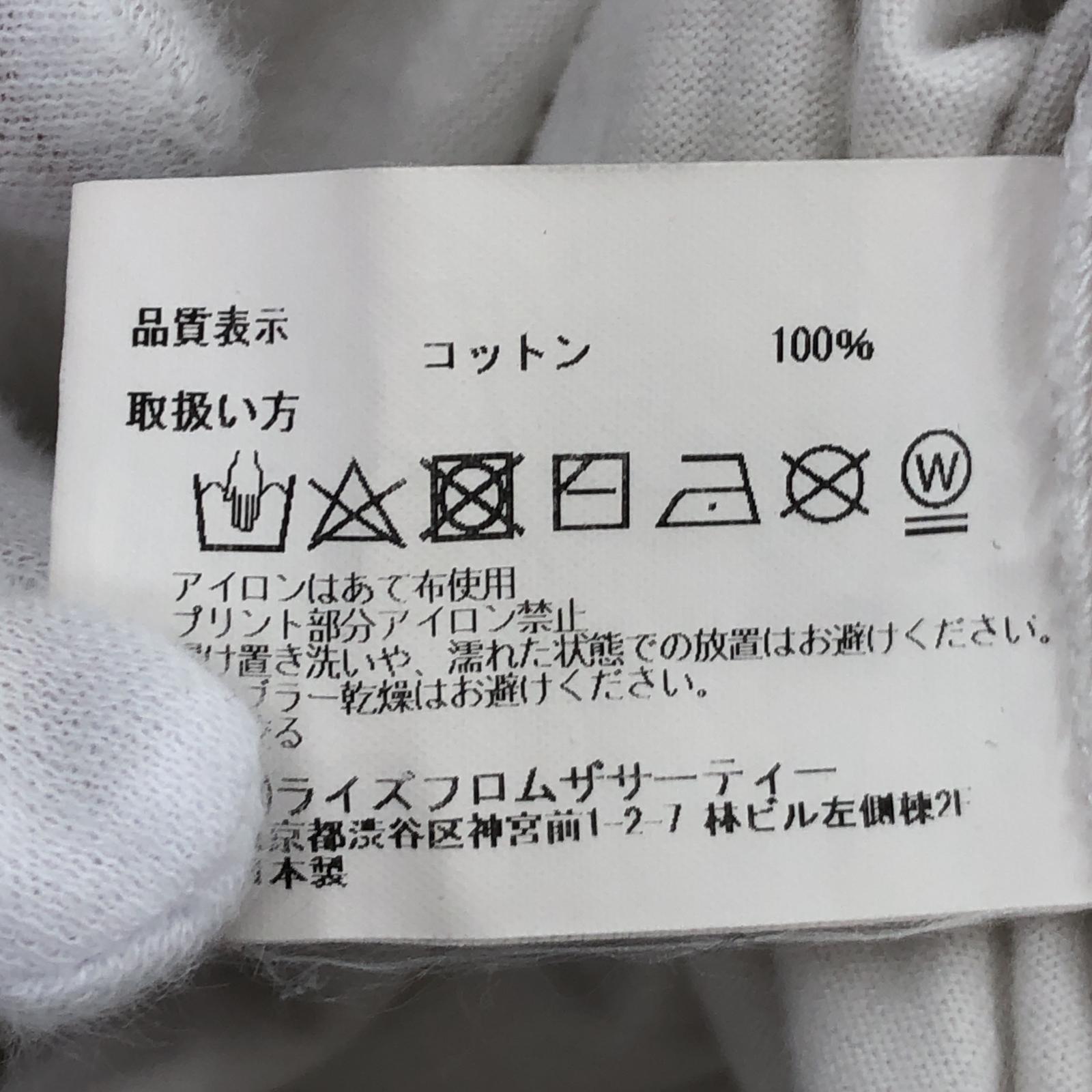 半袖Tシャツ サイドジップカットソー 白 ホワイト