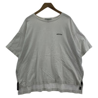 半袖Tシャツ サイドジップカットソー 白 ホワイト