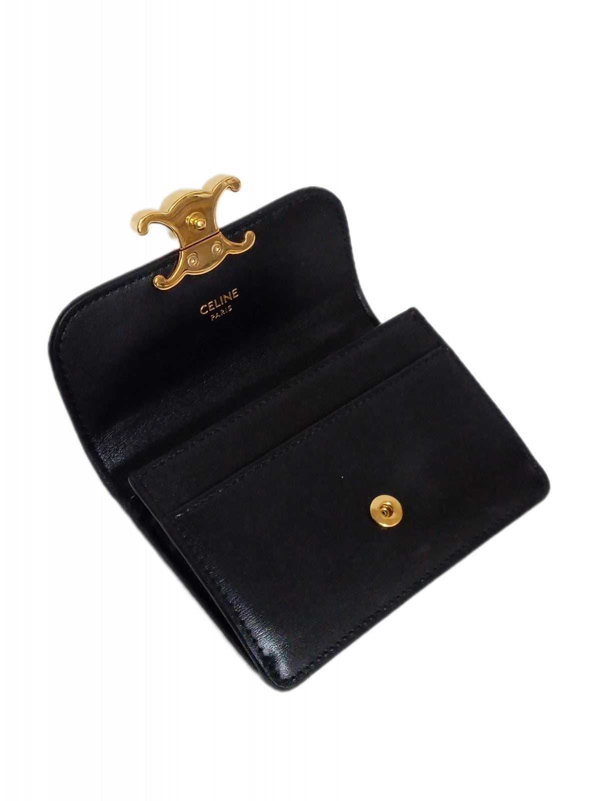 CELINE トリオンフ シャイニースキン カードフルダー