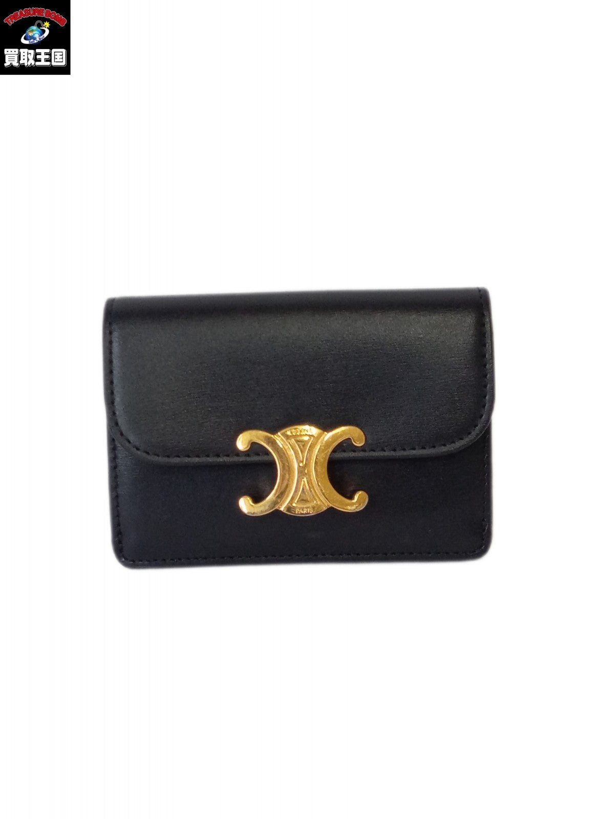 CELINE トリオンフ シャイニースキン カードフルダー